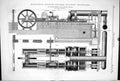 Antique Old Print 1881 Horizontal Blowing Engines Staveley Ironworks Markham