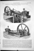Old Print 1881 Horizontal Engines Automatic Expansion Gear Buffaud Freres 19th
