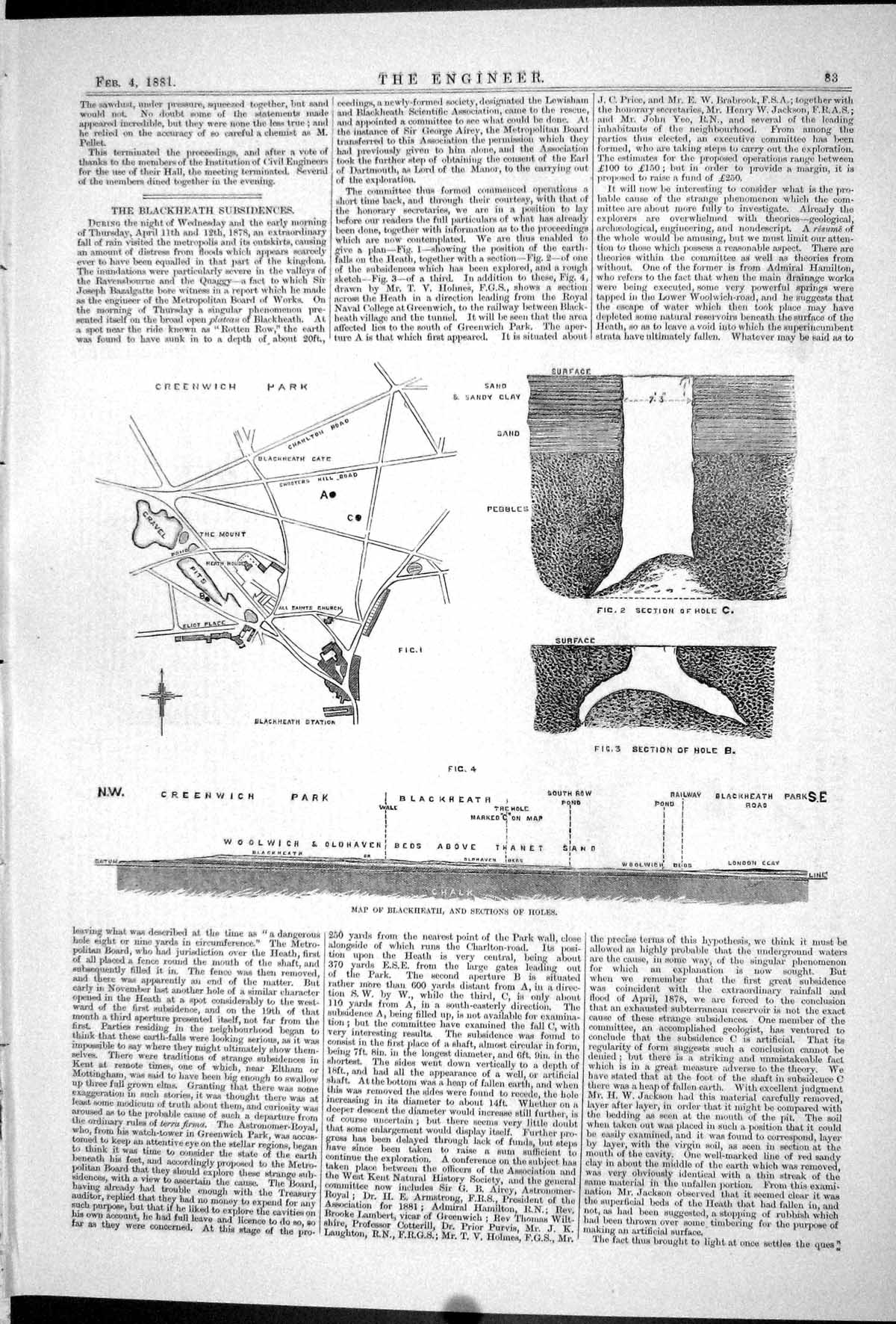 Old Train Wootten Fire-Box Reading 1881 Map Blackheath Sections Holes Victorian