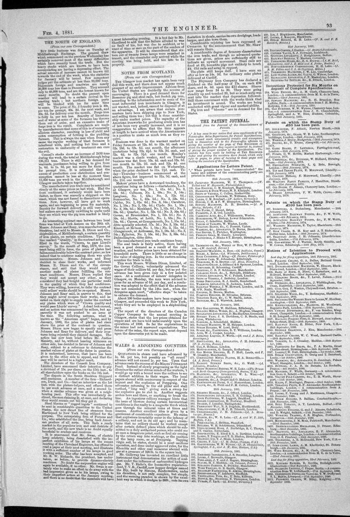 Old Print 1881 Machinery Instruments Vaughan Sheppy Macron Temple Mackay 19th