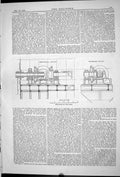 Antique Old Print 1881 Mitre Gear Ship Cora Maria Diagrams Transverse Section