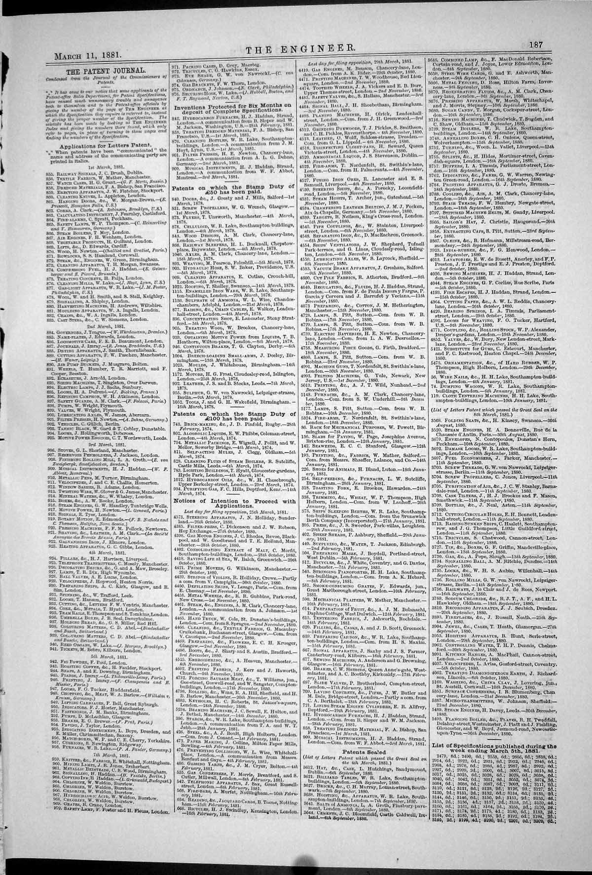 Old Print 1881 Dry Gas Meters Foxall Machinery Truss Gorman Jensen Sterne 19th