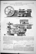 Antique Print 1881 Horizontal Dry Air Refrigerator Machinery Hall Dartford 19th