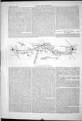 Antique Print 1881 Map Lincoln Spalding Railway Sleaford Milling Exhibition