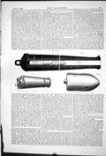 Antique Old Print Engineering 1881 Destruction Palliser Hun Weapons Bullets