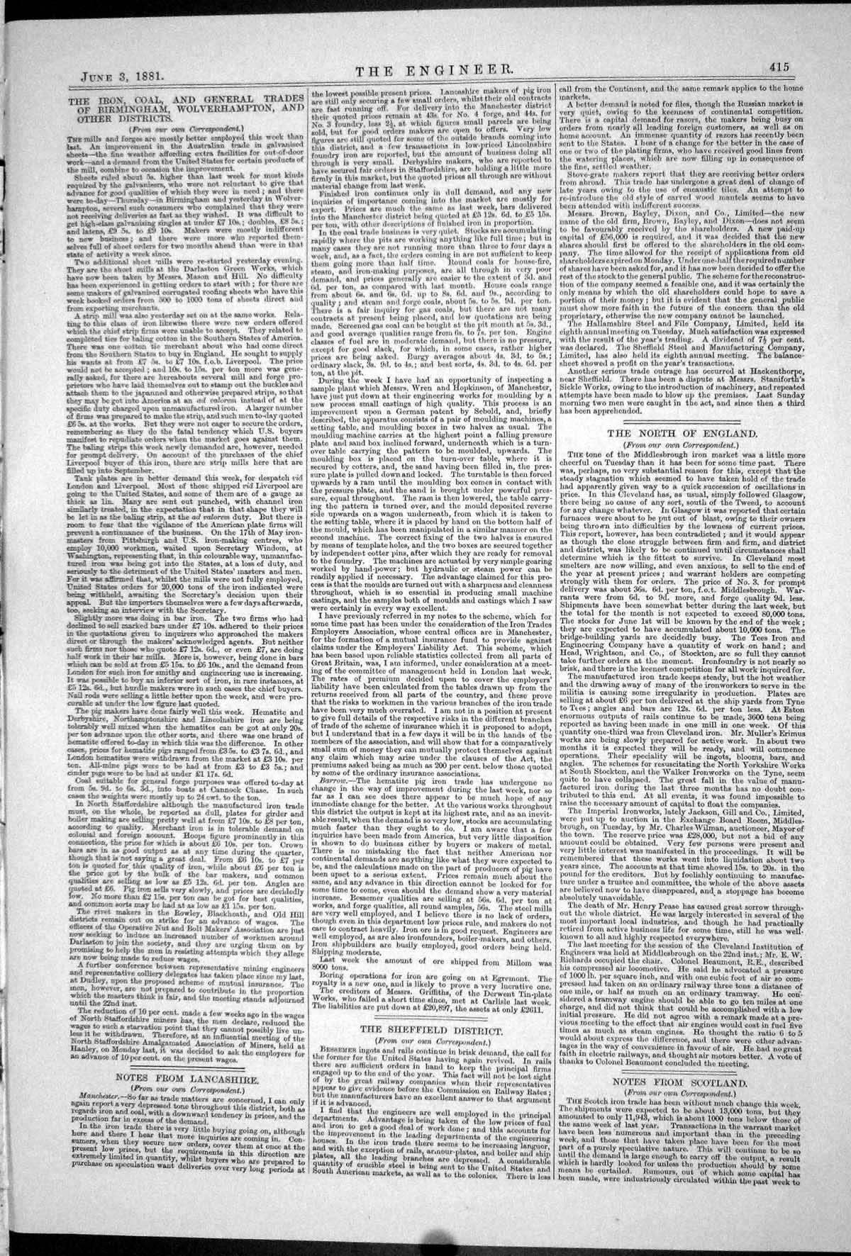 Antique Print 1881 Furnace Boiler Moseley Neil Lamp Harding Mather Jackson 19th