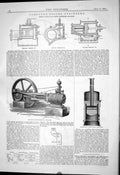 Old Engineering 1881 Compound Engine Cylinder Aveling Porter Shank Ke Victorian