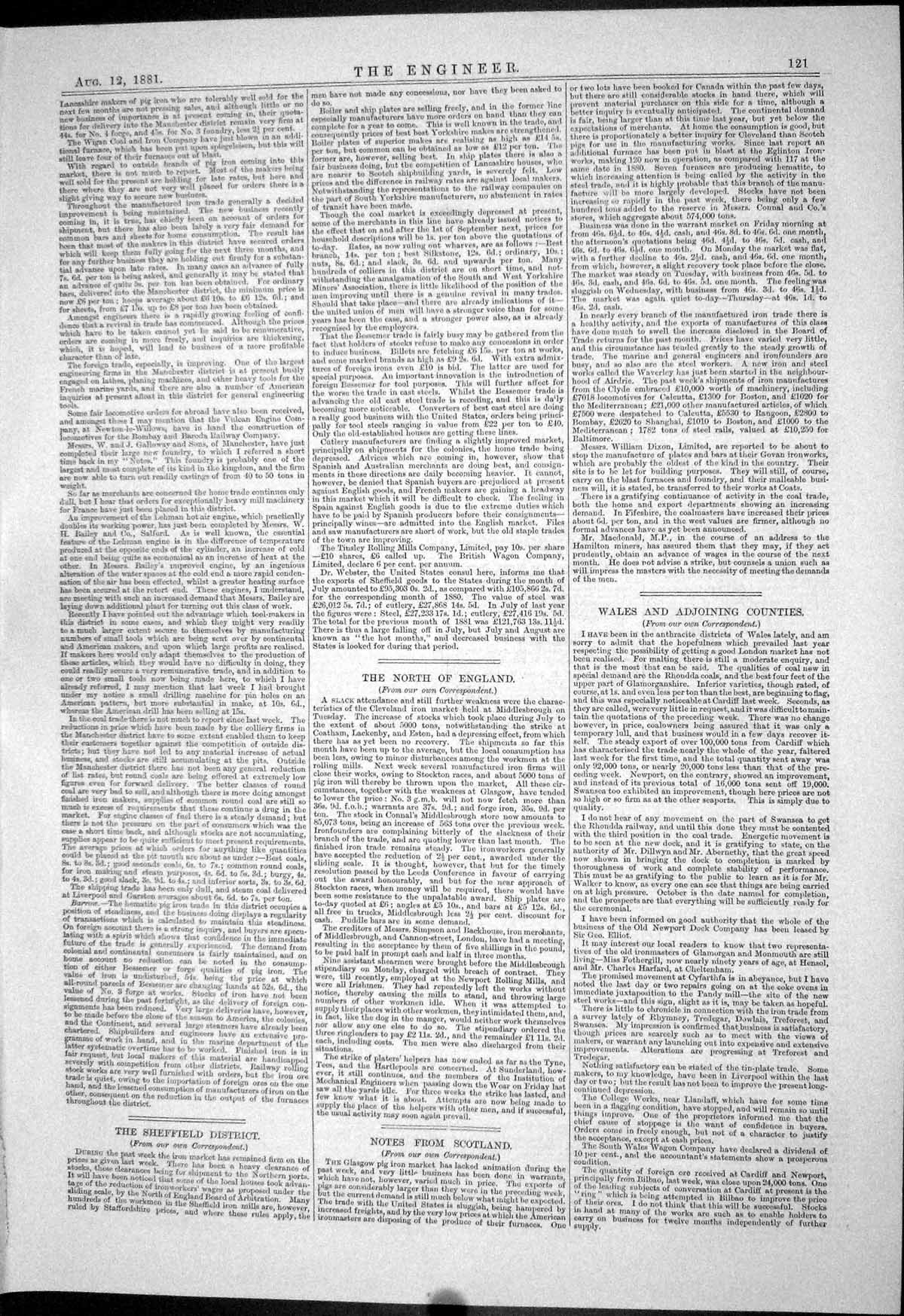 Old Print 1881 Machinery Armstrong Gelder Bodington Engines Macbeth Imray 19th