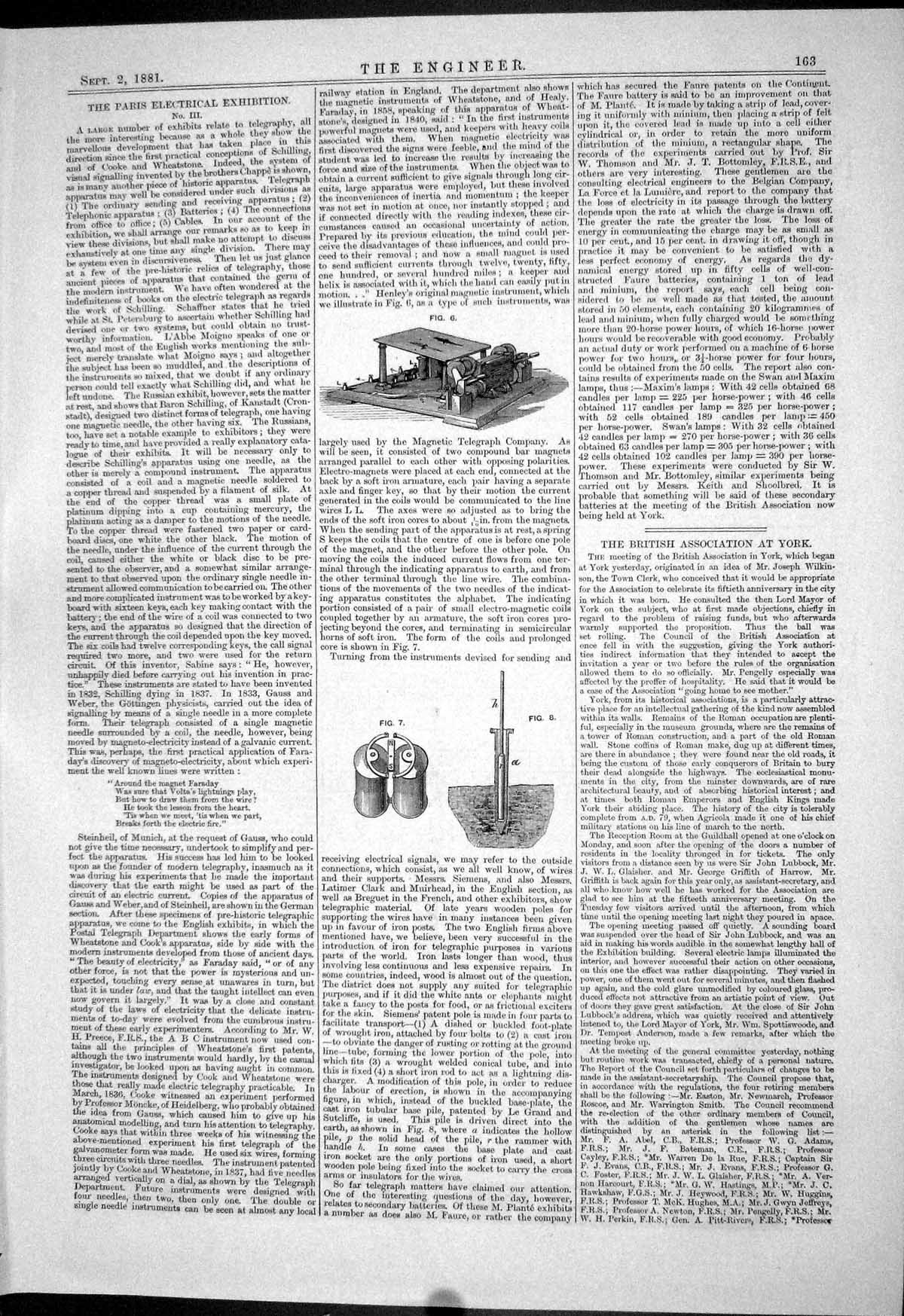 Old Antique Print Engineering 1881 Paris Electrical Exhibition Machinery 19th