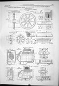 Old Engineering 1881 Wheels Axles Axle-Boxes Indian State Railways Wa Victorian