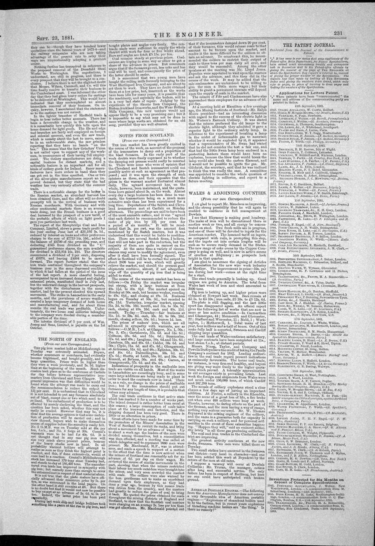 Antique Old Print 1881 Machinery Hollingworth Brewer Wotherspoon Kirk Justice