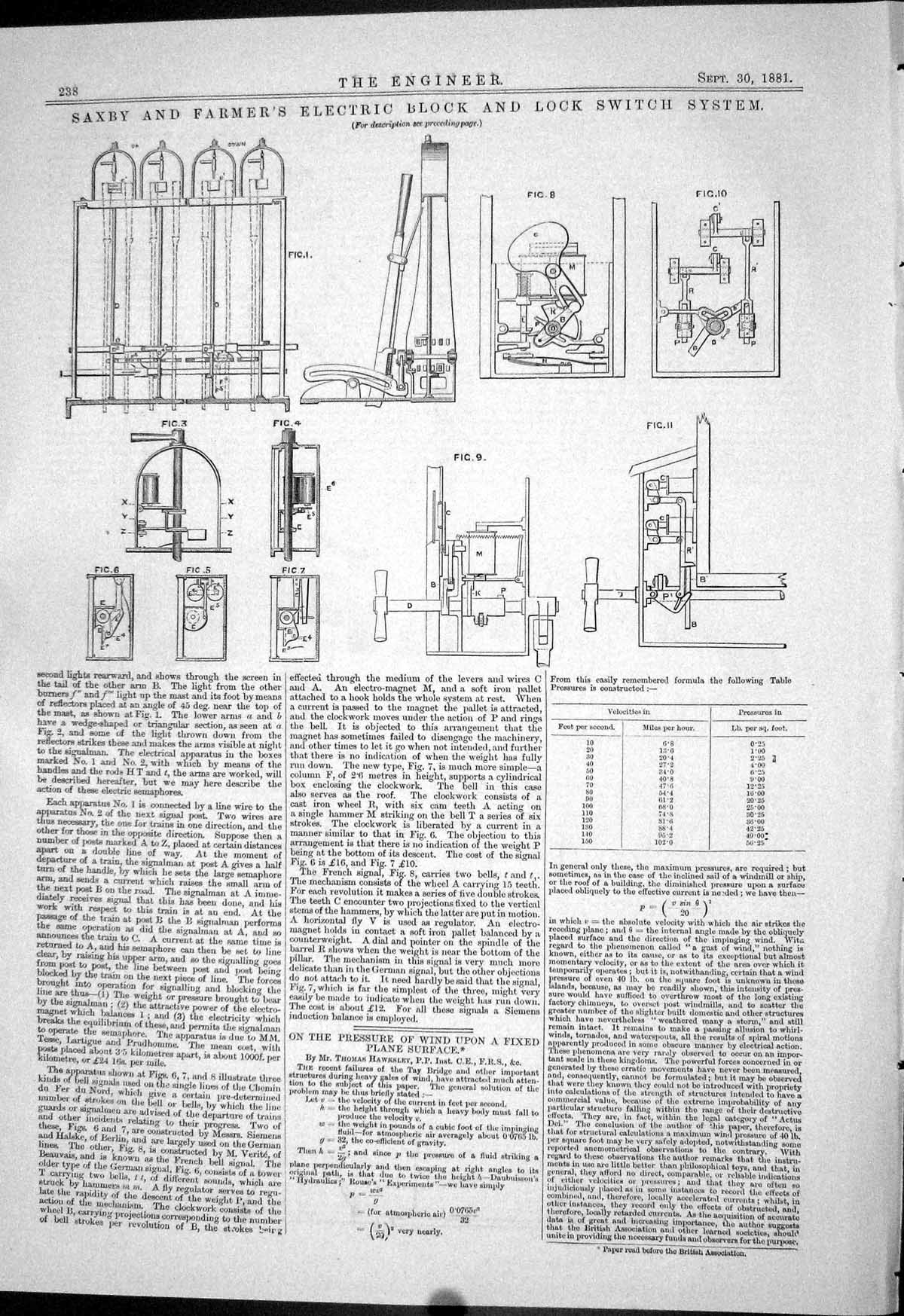 Antique Print 1881 Saxby Farmer Electric Block Lock Switch System Diagrams 19th