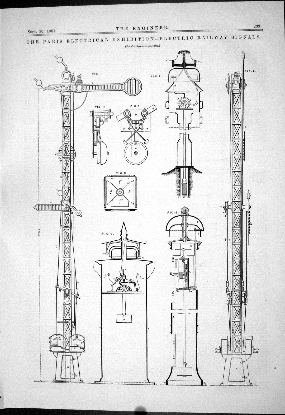 Old Engineering 1881 Electric Railway Signals Deep Water Docks Dagenh Victorian