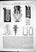 Old Engineering 1881 Apparatus Casting Shells Woolwich Arsenal Shrapn Victorian