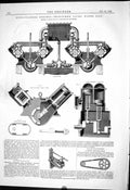 Old Print Four-Cylinder Engines Twin-Screw Yacht Water Lilly 1881 Vosper 19th