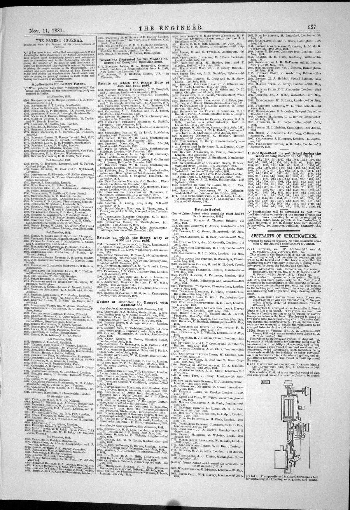Old Engineering 1881 Machinery Frere Dufrene Instruments Water Heater Victorian