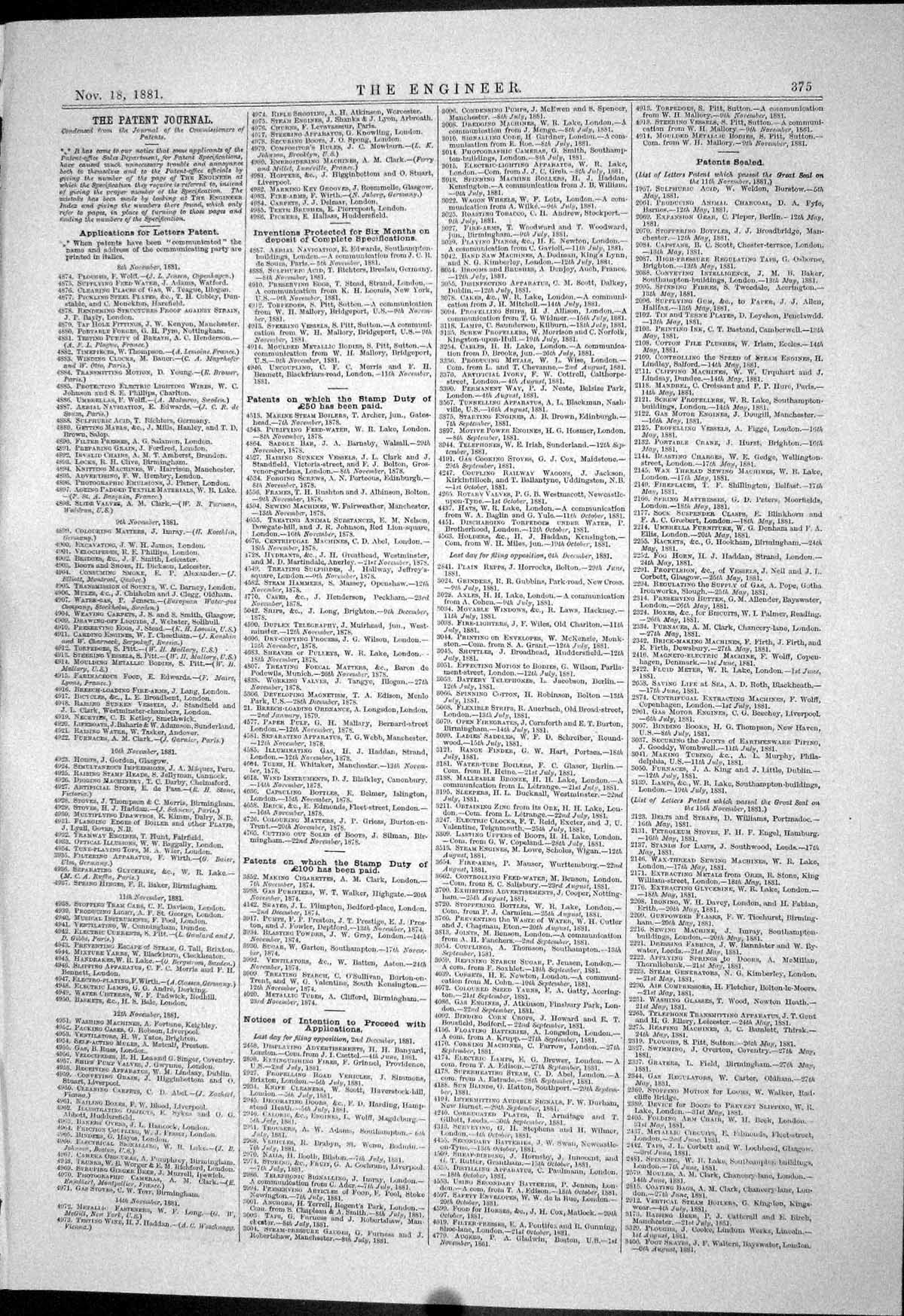 Antique Old Print 1881 Instruments Budenberg Steinheil Clark Adams Blum Young