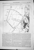 Antique Old Print 1881 Plan Boulogne Deep Water Harbour Works Steamboat Pier