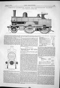 Antique Old Print 1882 Compound Locomotive London Railway Webb M.I.C.E. Crewe