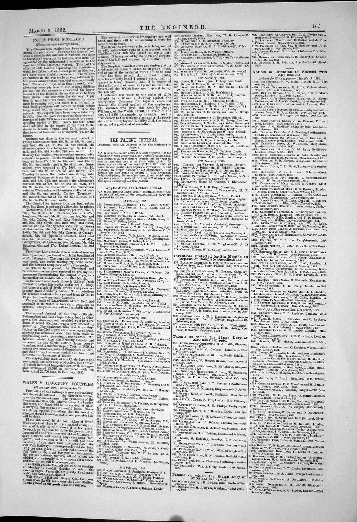 Antique Old Print 1882 Electricity Lamps Feed-Water Heaters Johnson Apparatus