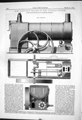 Old Print 1882 Semi-Portable Engine Crystal Palace Davey Paxman Machinery 19th