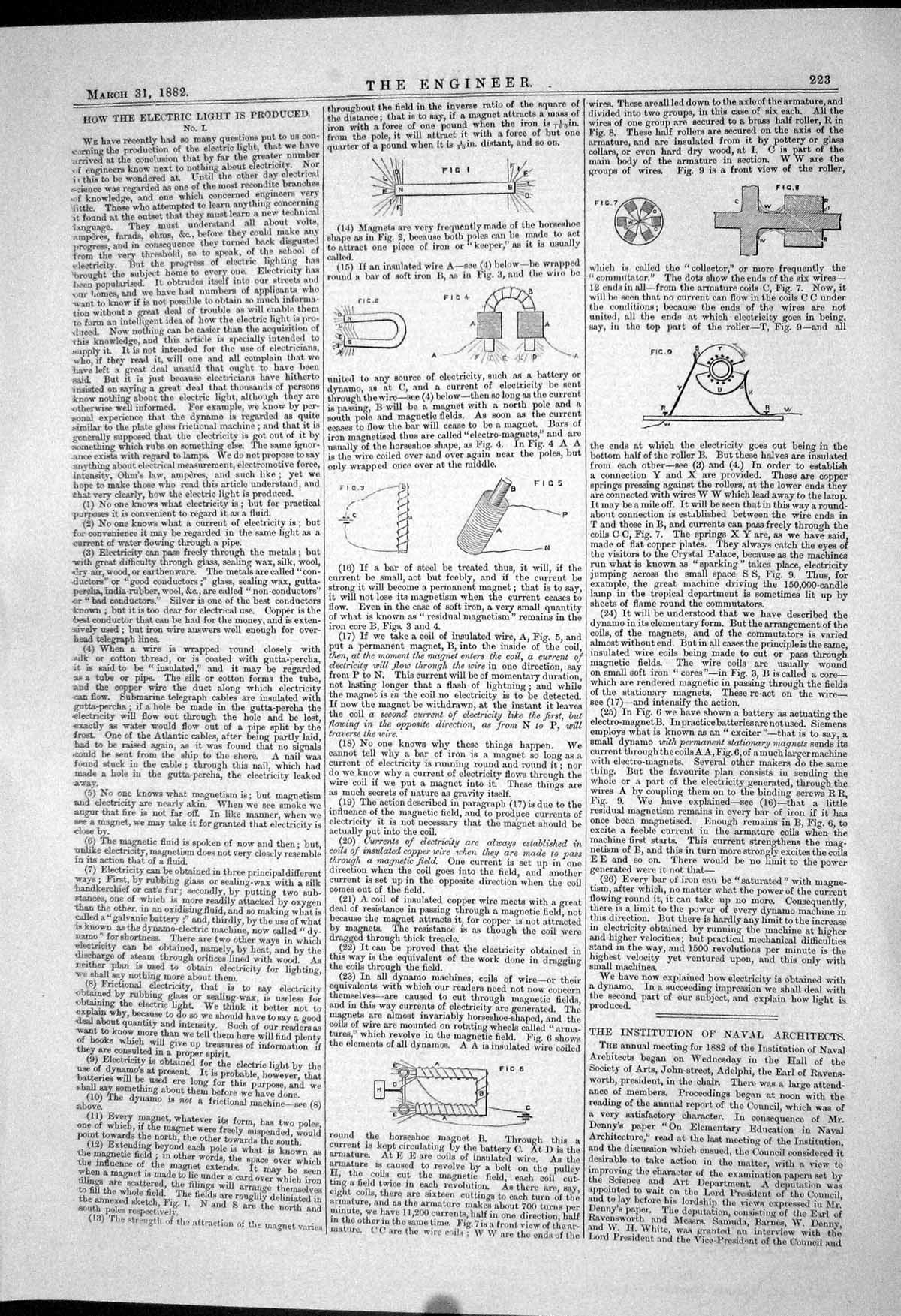 Old Print Engineering 1882 Production Electric Light Diagrams Instruments 19th