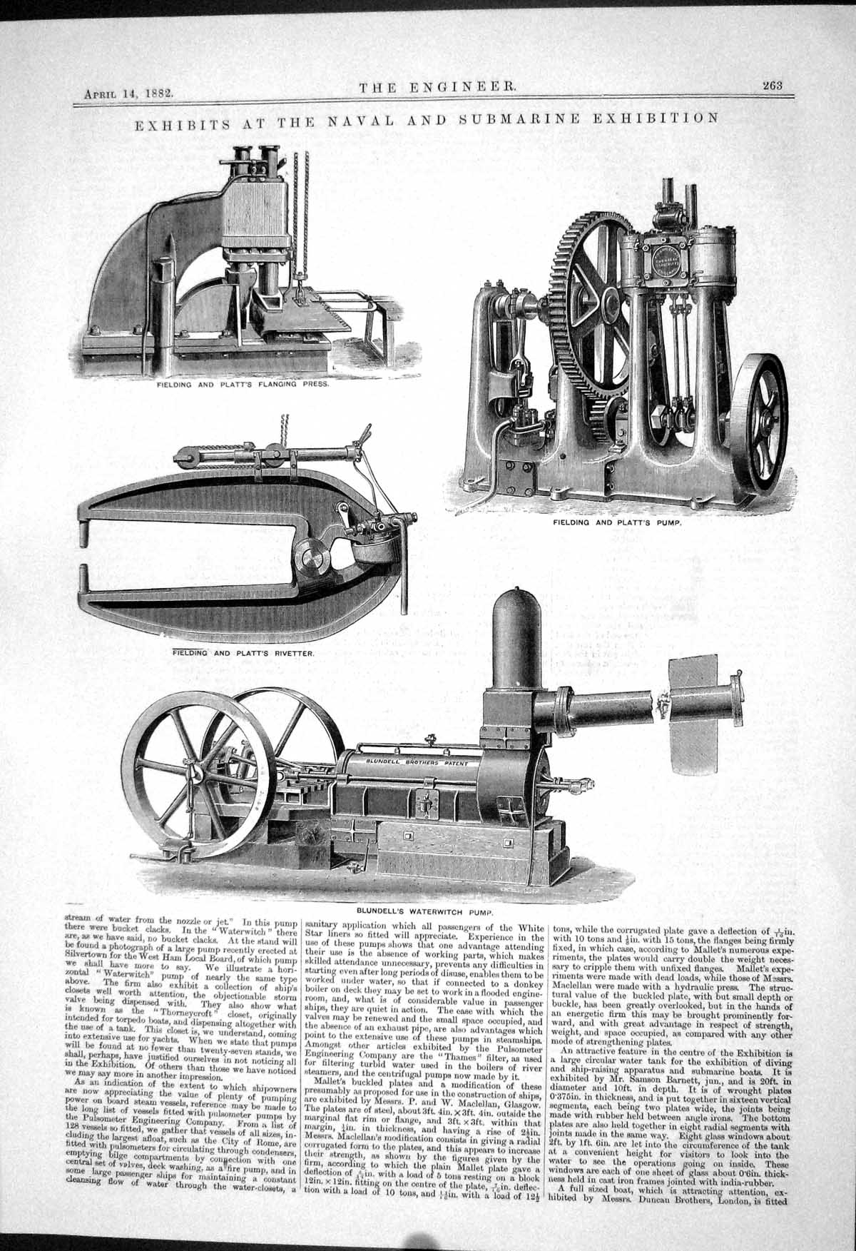 Old 1882 Fielding Platt Flanging Press Pump Rivetter Blundell Waterwi Victorian