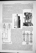 Old Print 1882 Midgley Boiler Bates Launch Engine Kidd Steam Pump Turner 19th