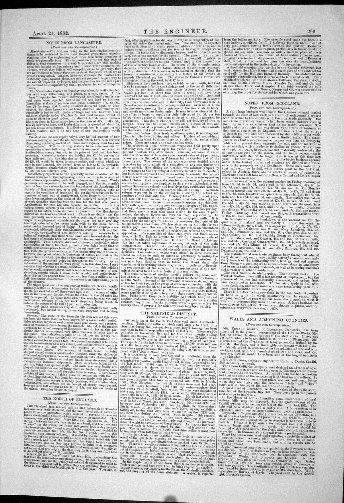 Antique Print 1882 Electricity Steam Boilers Railway Brakes Air Compressors