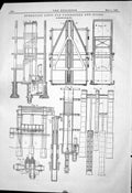 Old Engineering 1882 Hydraulic Lifts Passengers Goods Machinery Hand Victorian