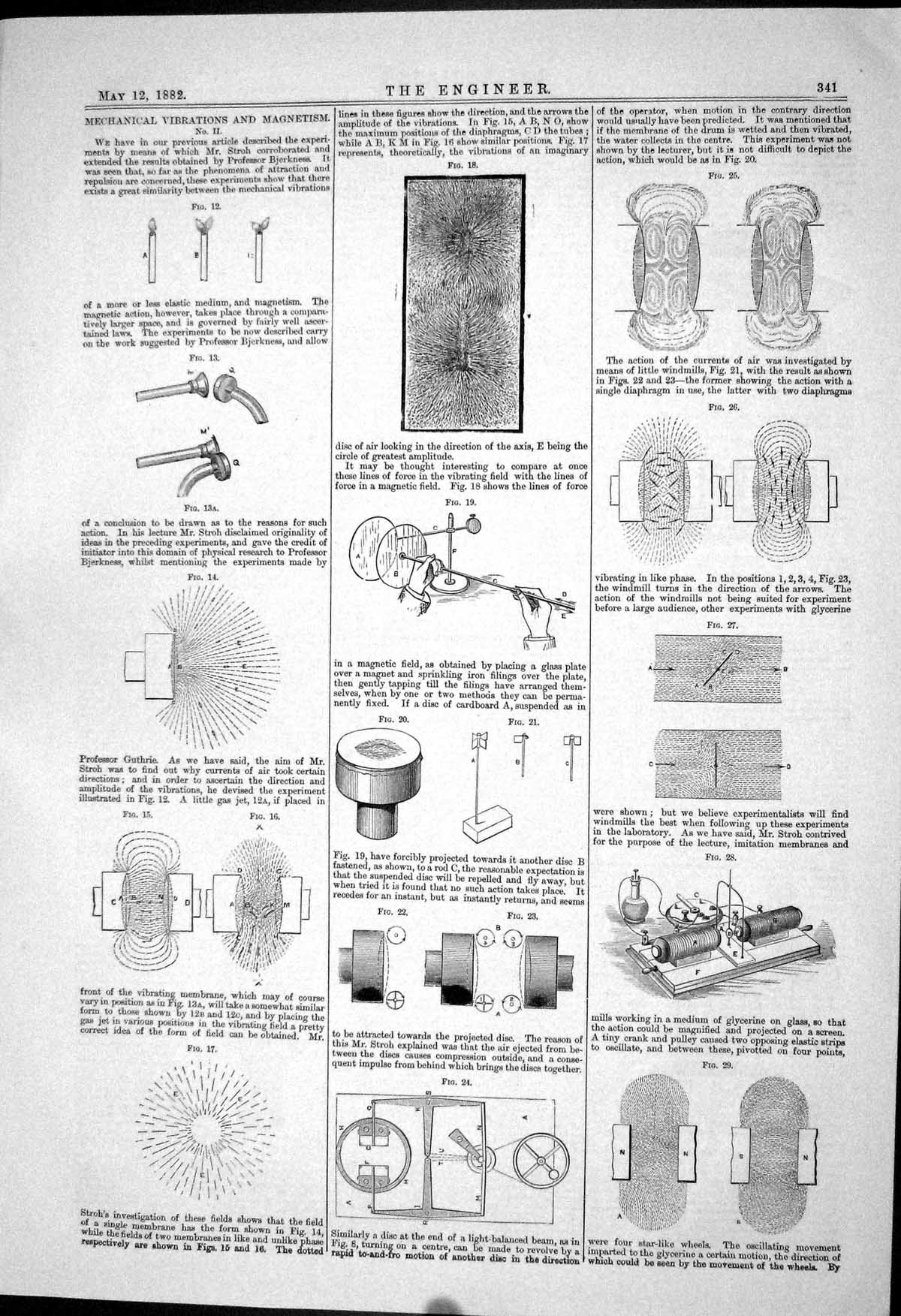 Old 1882 Mechanical Vibrations Magnetism Instruments Boyle Ventilator Victorian