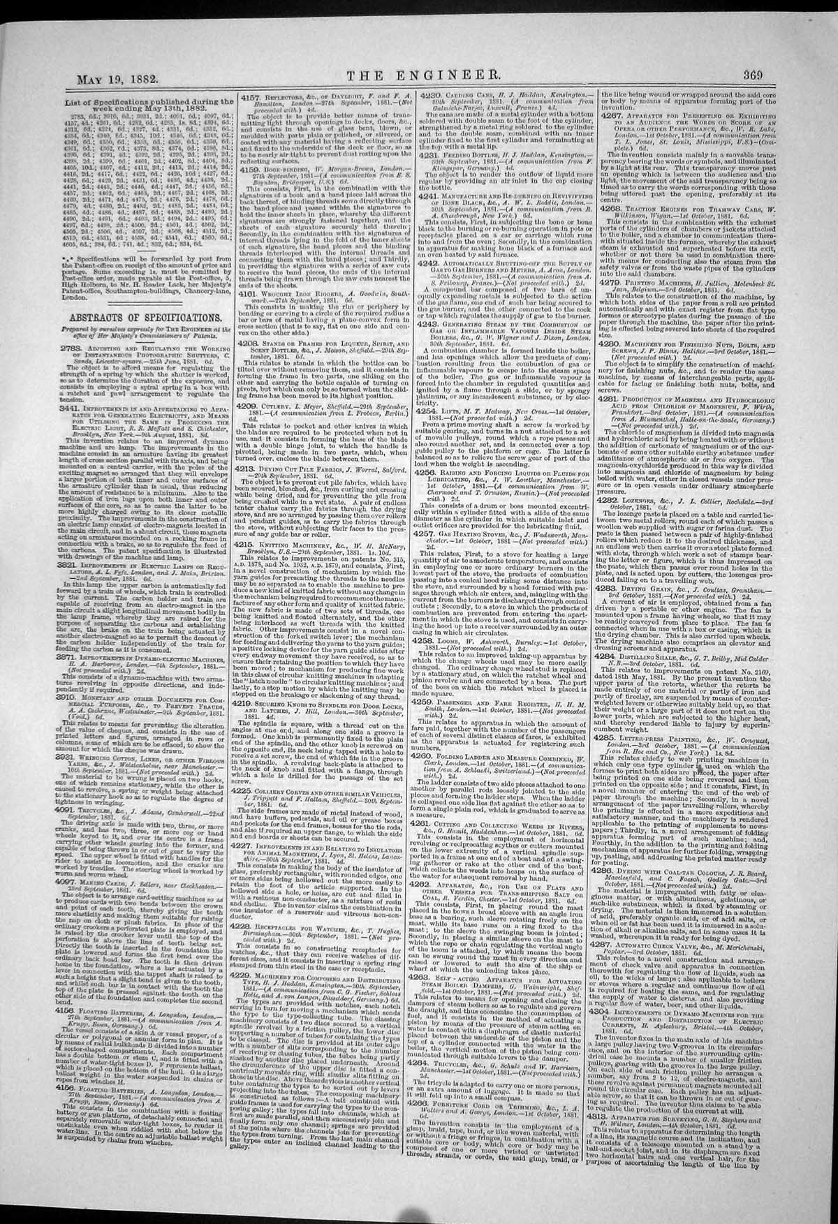 Old Print 1882 Electric Lamps Harrison Gas Motor Engines Holley Gas Water 19th