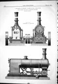 Old Engineering 1882 8-Horse Power Compound Engine Marshall Gainsboro Victorian