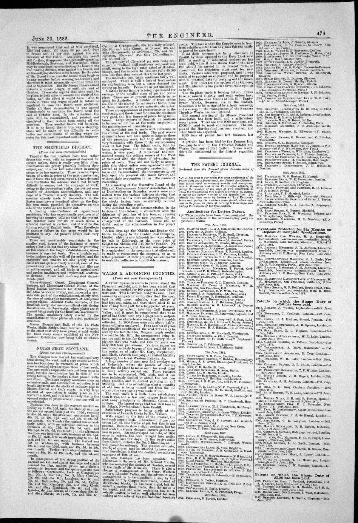 Antique Old Print 1882 Electric Lamps Regulating Dynamo-Electric Instruments