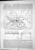 Old Print 1882 Map Leeds Mill Shed Monkbridge Walworth Nicholson Margrett 19th