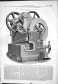Old 1882 Engineering Eleven-Feet Shearing Machine Joshua Buckton Leed Victorian