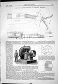 Old 1882 Engineering Messingham District Railway Drainage Works Hett Victorian