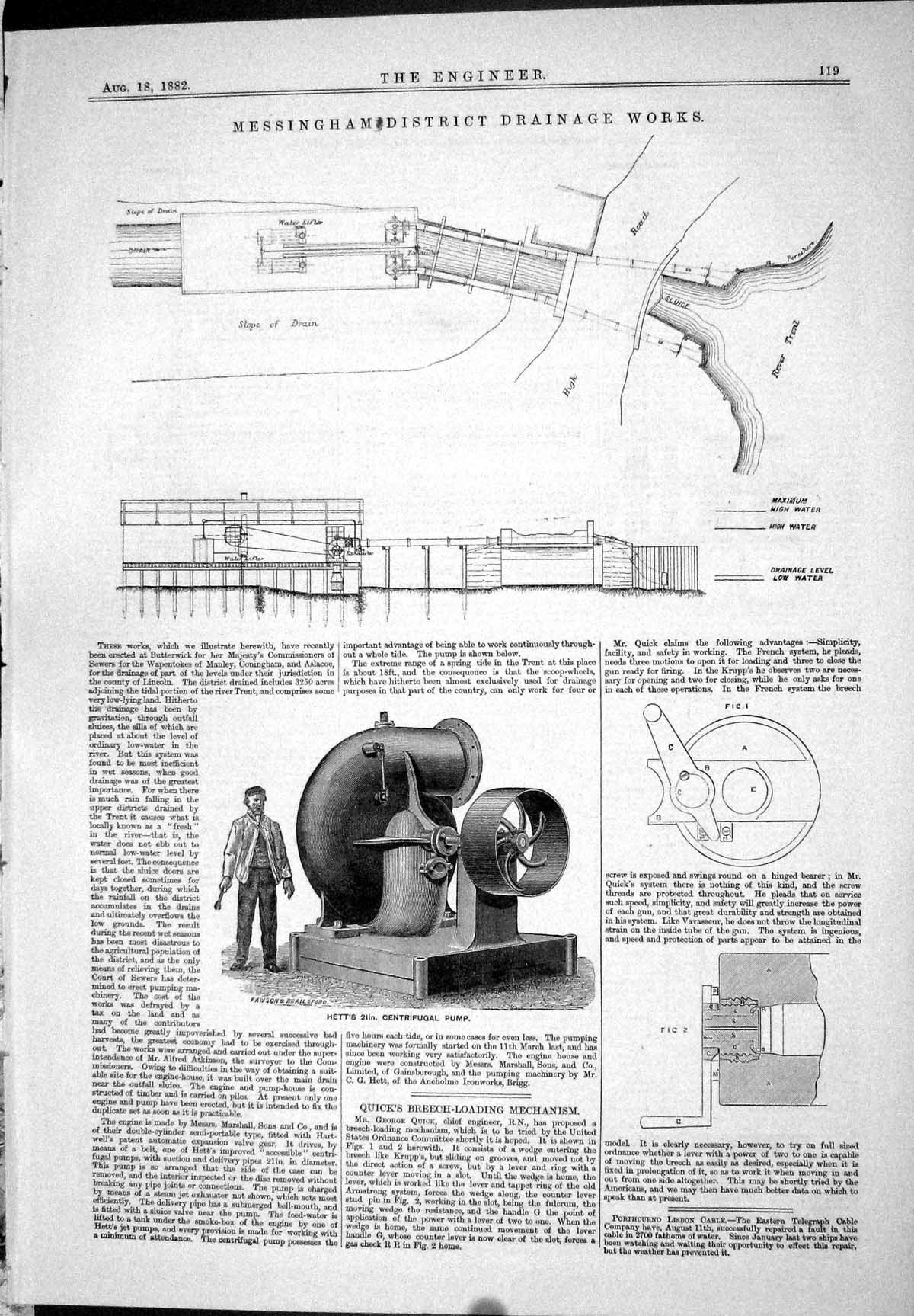 Old 1882 Engineering Messingham District Railway Drainage Works Hett Victorian