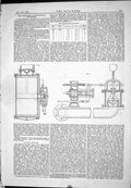 Old Antique Print 1882 Engineering Mining Machinery Engine Plunger Pumps 19th