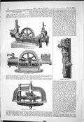 Antique Print 1882 Jeffries Boiler Feeder Barnes Donkey Pump Scriven Tangye