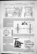 Antique Print 1882 Mantle Thrashing Machines Fosbery Diaphragm Pump Rainbow
