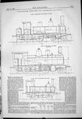 Antique Print 1882 Passenger Engines St. Gothard Railway Tank Bogie Trains 19th