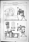 Old 1882 Engineering Shearing Machine Large Sheets Chas. Donnay Paris Victorian