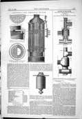Antique Print 1882 Snyder 5-H.P. Vertical Boiler Automatic Brakes Machinery
