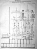 Old Print 1882 Compound Engines Steam Ship Leerdam Netherlands Fyenoord 19th