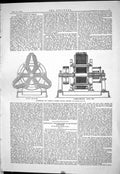 Old 1883 Elphinstone Vincent Dynamo Electric Machinery Cross Section Victorian