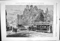 Antique Old Print 1883 Tramway Train Working Hallidie Cable System Transport