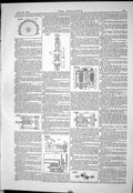 Antique Old Print Gas Light Buoy Engineering Parachute Hydraulic Motor 1883