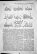 Old Engineering 1883 Early American Locomotives Trains Railways Engin Victorian