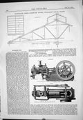 Old Print 1883 Gaswork Roofs Wallasey Local Board Refrigerator Machiinery 19th